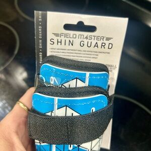Field Master Kids Protective Blue Shin Guards